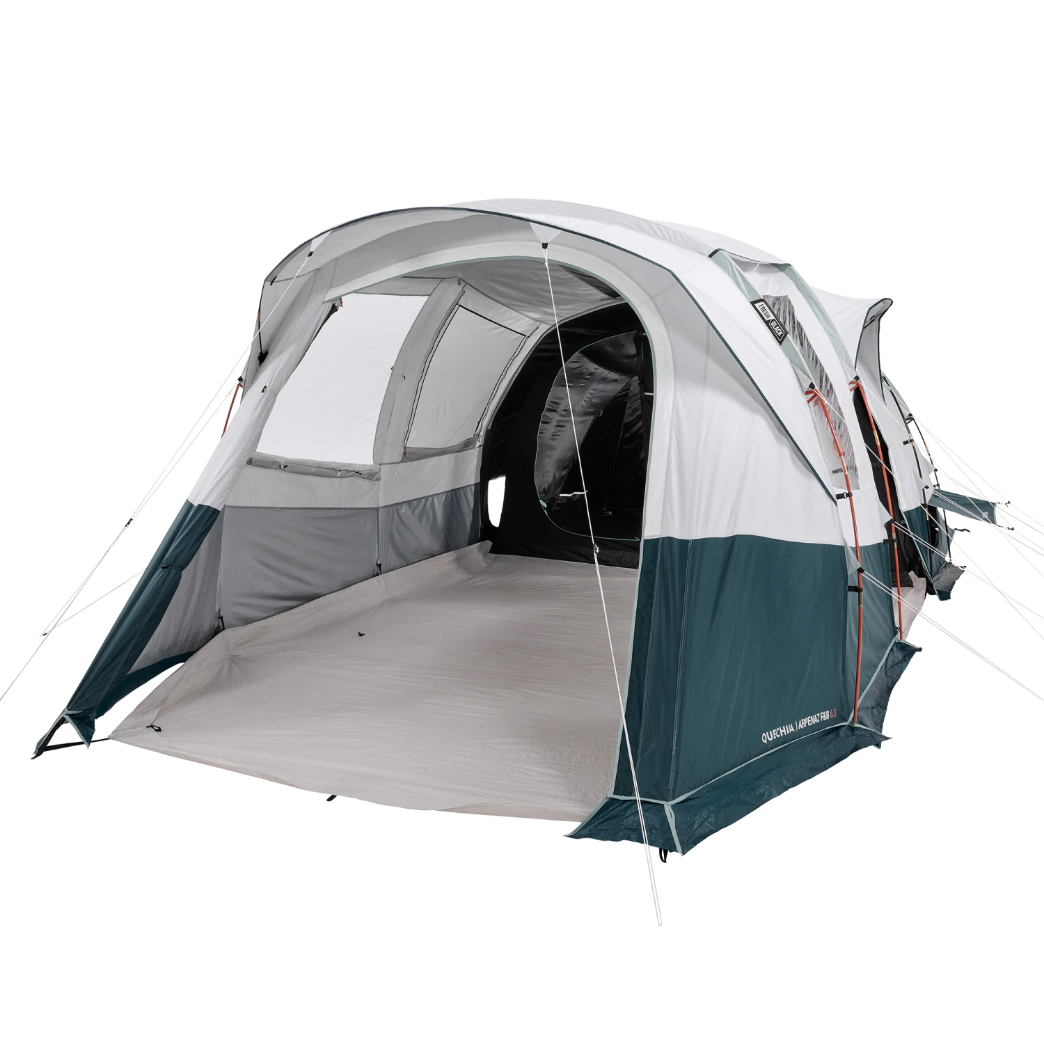 Quechua 6 Man Blackout Tent With Poles - Arpenaz 6.3 F&B