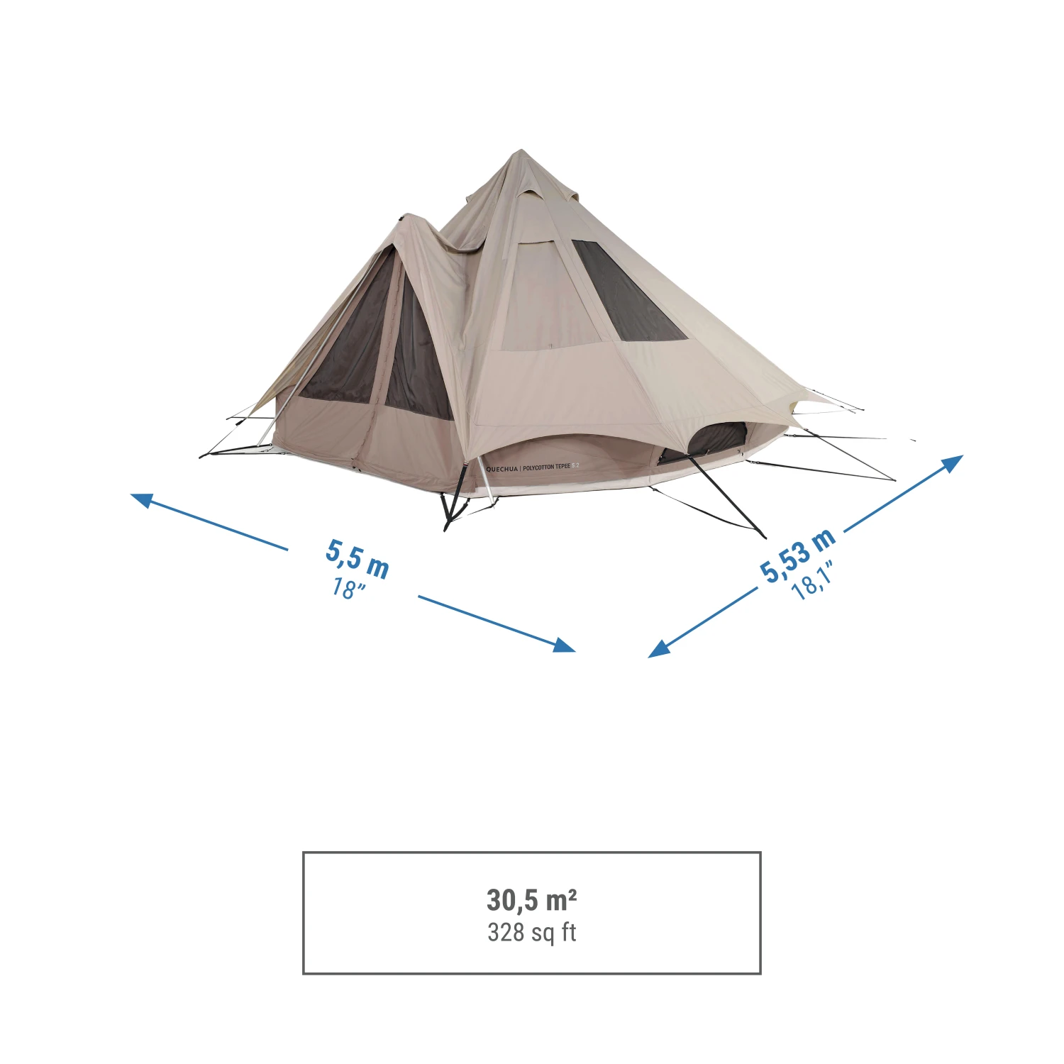Quechua 5 Man Teepee Tent - Image 3