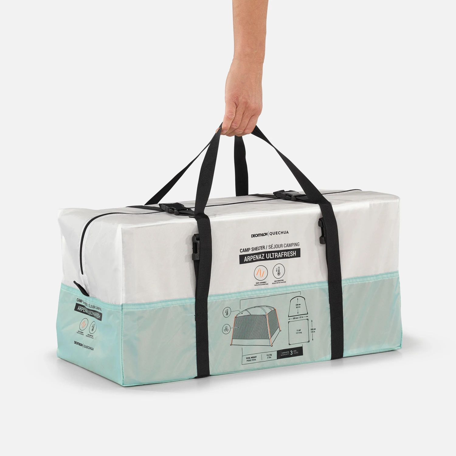 Quechua 10 Man Camping Living Room With Poles - Image 4